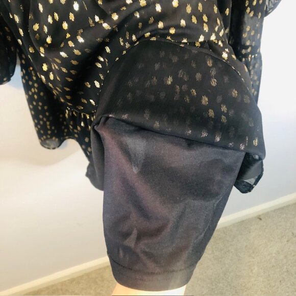 Sparkly Metallic Holiday H&M Mini Foil Metallic Printed Dress Size 6 - Picture 4 of 7